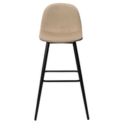 Taburete de bar acero negro terciopelo verde Thomas