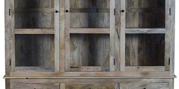 Alacena rústica de madera de mango Olide 3 puertas - Vintahome