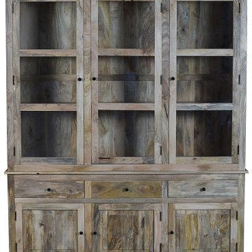 Alacena rústica de madera de mango Olide 3 puertas - Vintahome