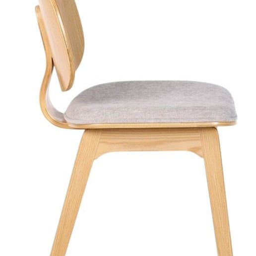 Silla de comedor de madera y tapizado Everly - Vintahome