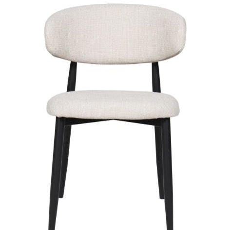 Silla de comedor nórdica acero negro Olimpo - Vintahome