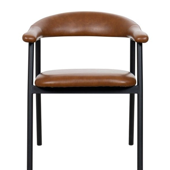 Silla de comedor nórdica Aren marrón vintage - Vintahome