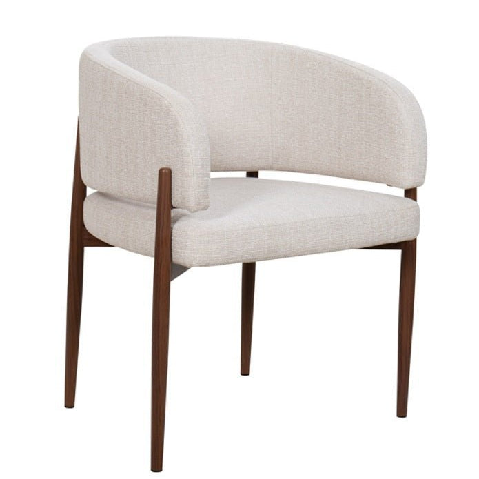 Silla de comedor reposabrazos tapizada Boras - Vintahome