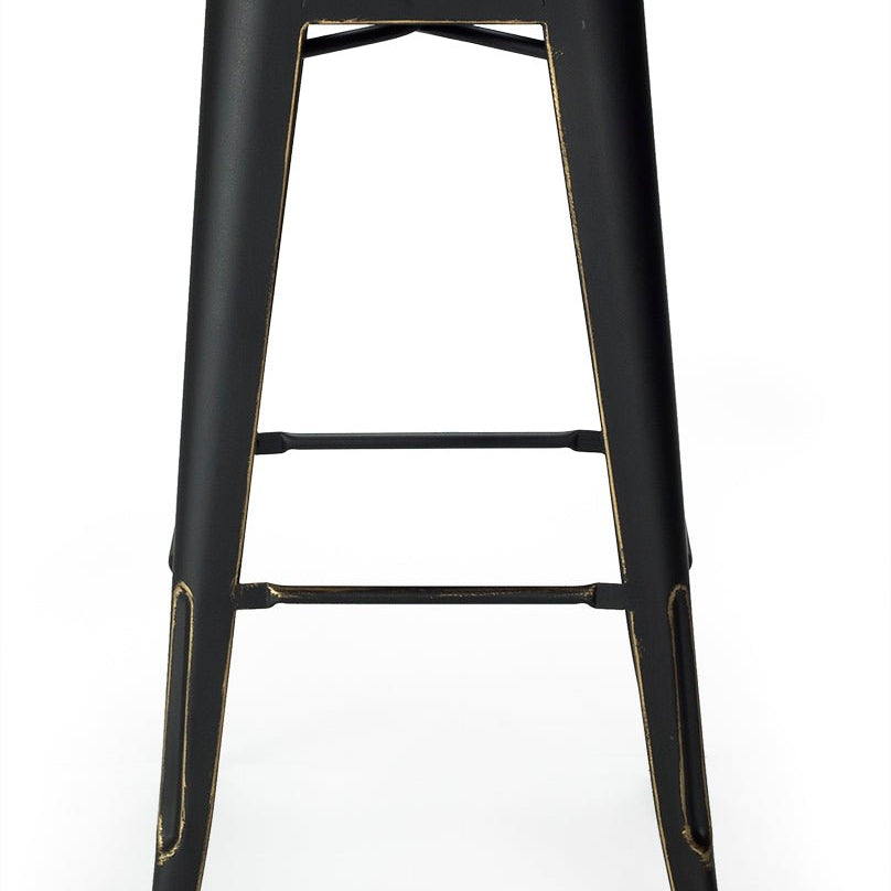 Taburete de bar Tolux envejecido altura 75 cm - Vintahome
#color_Negro