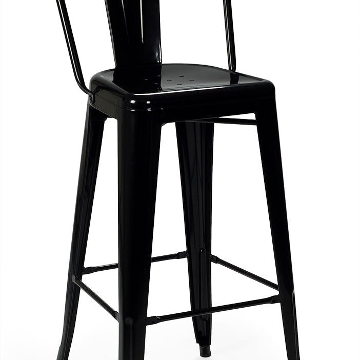 Taburete de bar Tolux Respaldo alto - Vintahome
#color_Negro