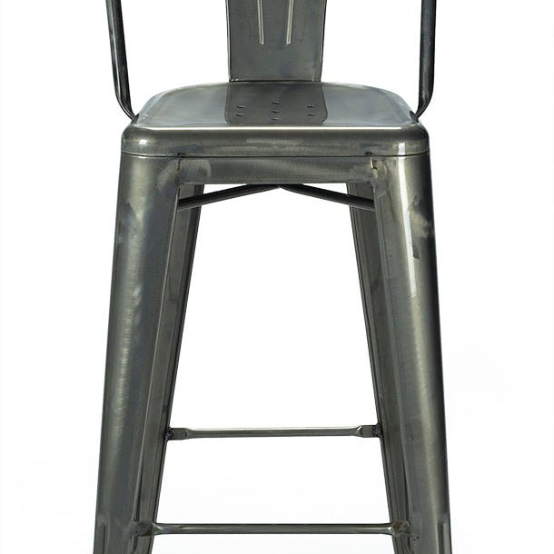 Taburete de bar Tolux Respaldo alto Industrial - Vintahome