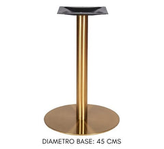 Base de mesa acero inoxidable oro 45 - 50 cm