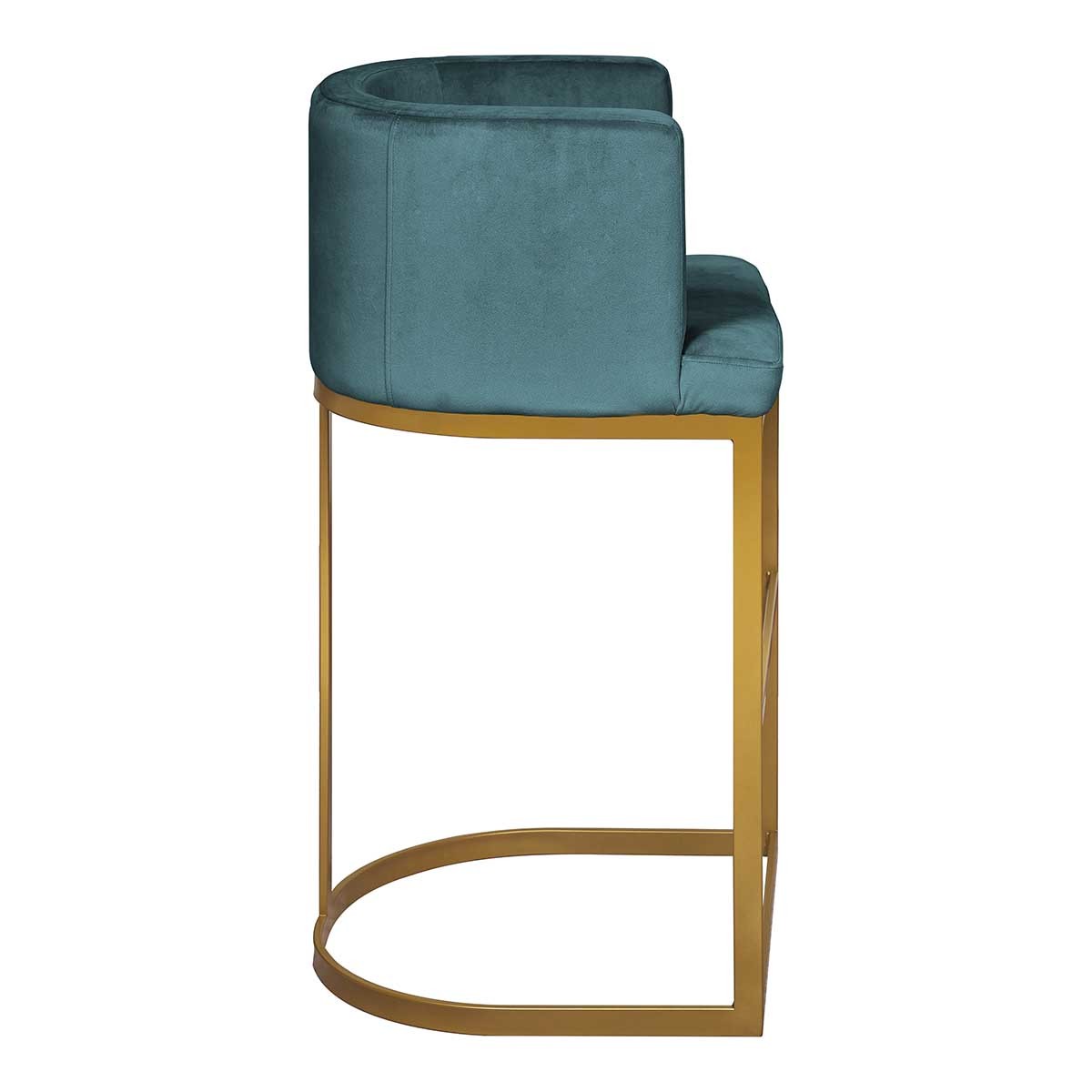 Taburete de bar 74cms terciopelo Becker verde