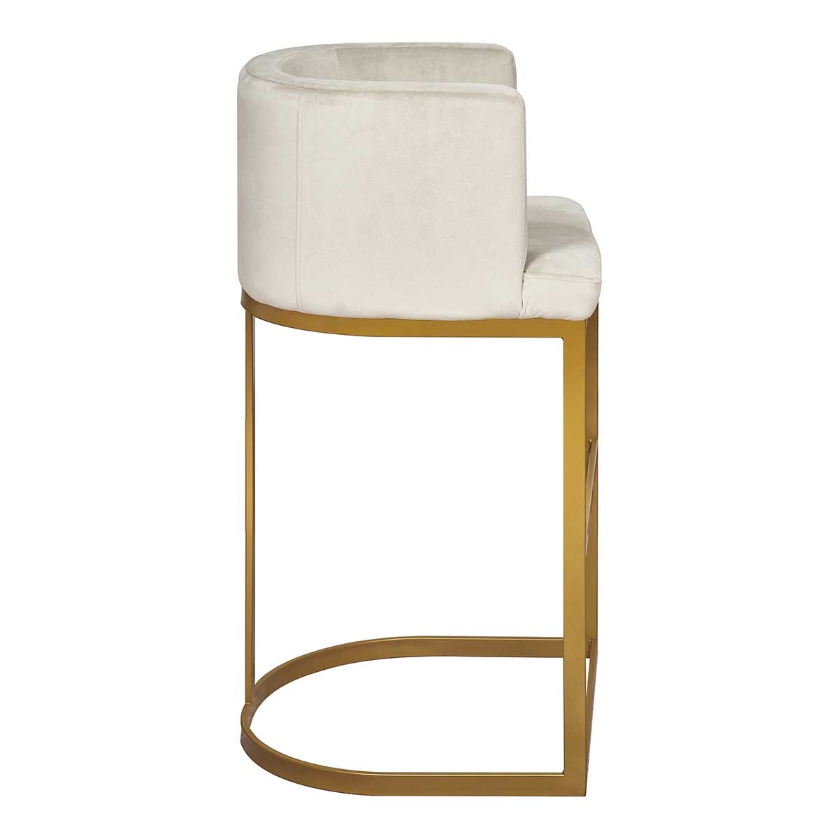 Taburete de bar 74cms terciopelo Becker beige