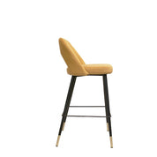 Taburete de barra terciopelo amarillo Anur
