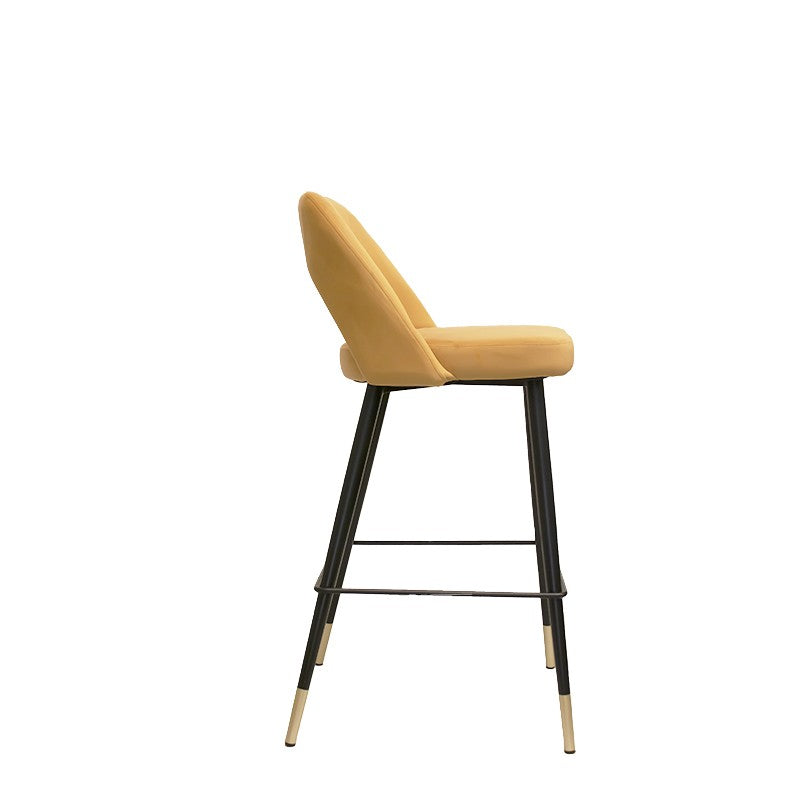 Taburete de barra terciopelo amarillo Anur
