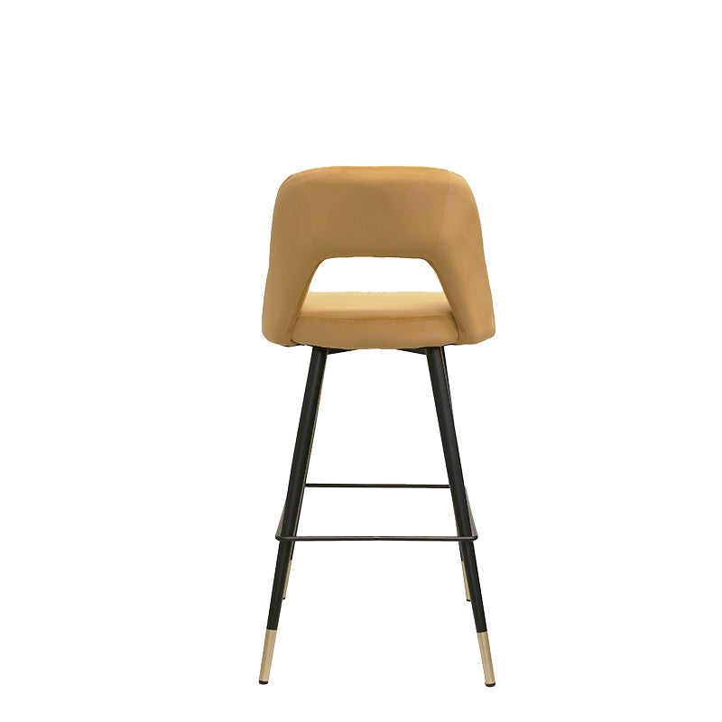 Taburete de barra terciopelo amarillo Anur