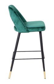 Taburete terciopelo verde Anur