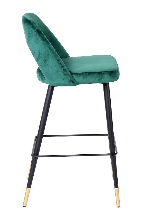 Taburete terciopelo verde Anur