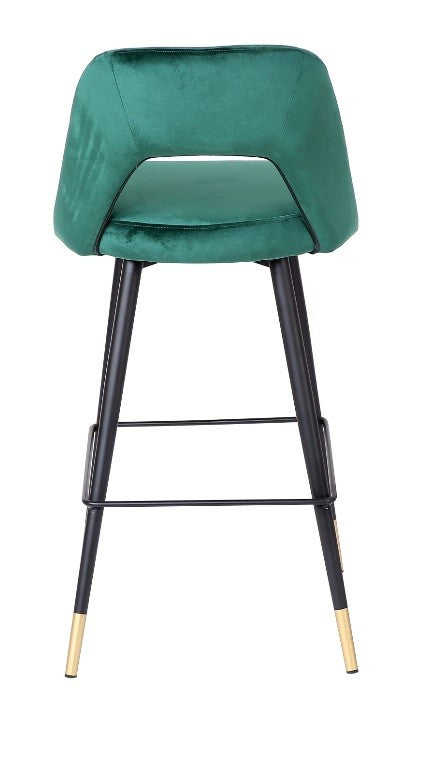 Taburete terciopelo verde Anur