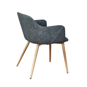 Sillon Comedor Nala Cuero imitación Gris