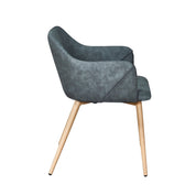 Sillon Comedor Nala Cuero imitación Gris