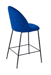 Taburete terciopelo azul 65cm Alika