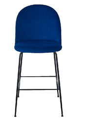 Taburete terciopelo azul 75cm Alika