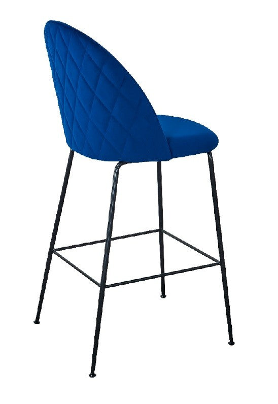 Taburete terciopelo azul 75cm Alika