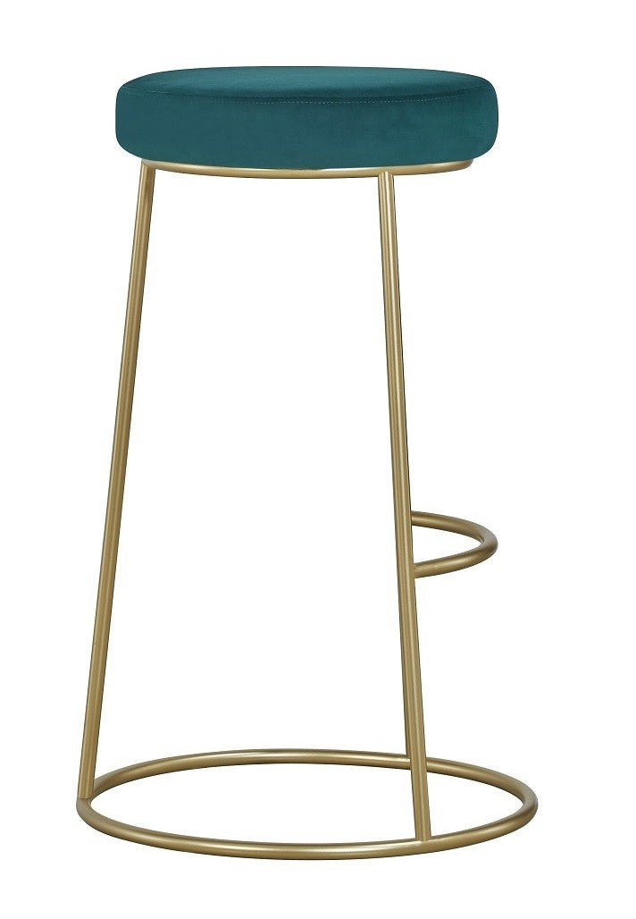 Taburete barra Palace terciopelo verde 75 cm