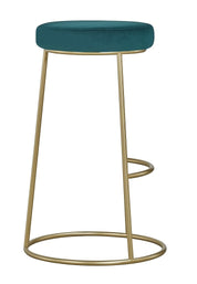 Taburete barra Palace terciopelo verde 75 cm