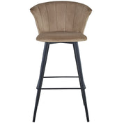 Taburete de bar terciopelo beige Dalia