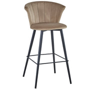 Taburete de bar terciopelo beige Dalia