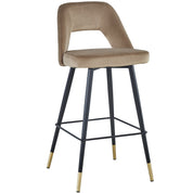 Taburete de barra terciopelo beige Anur