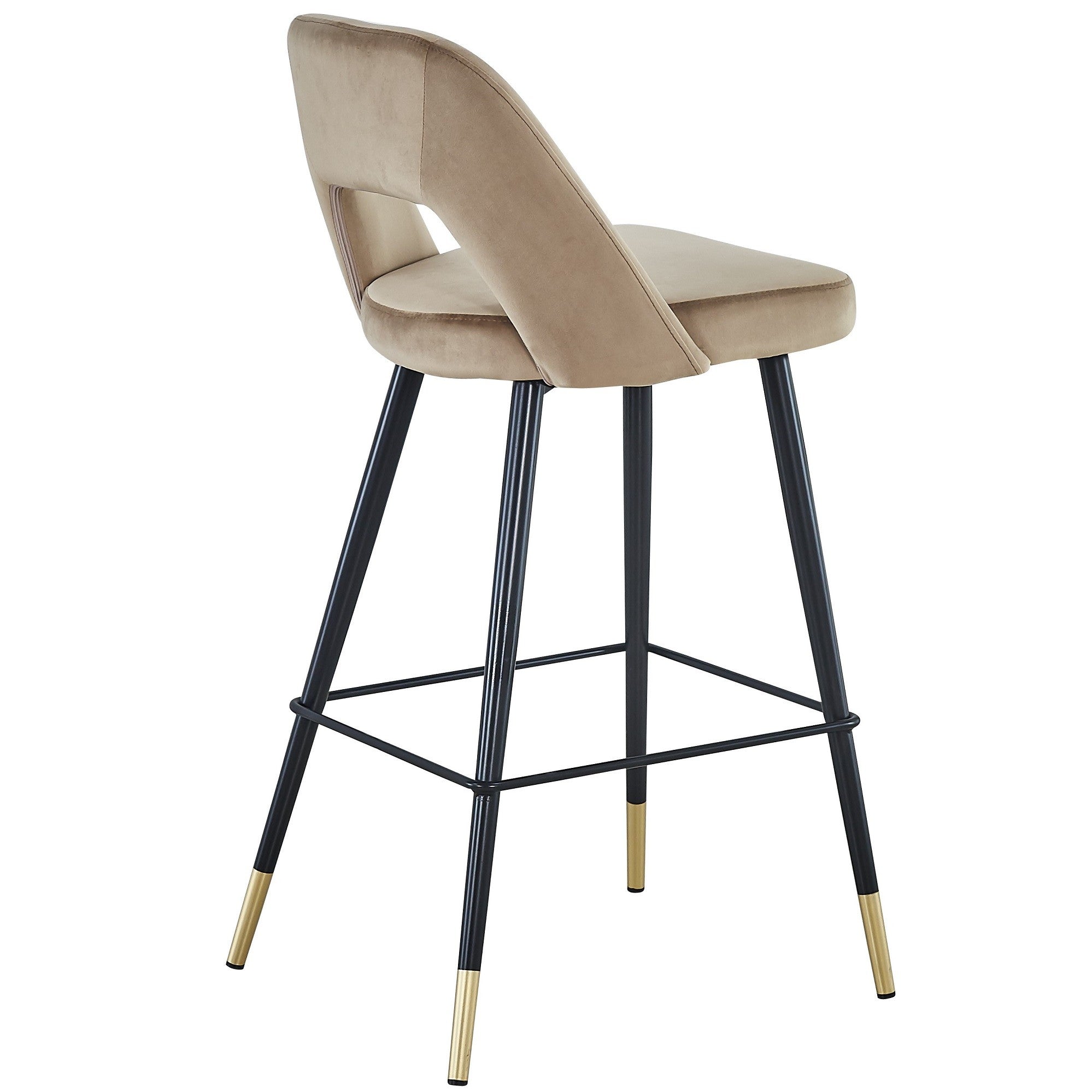 Taburete de barra terciopelo beige Anur