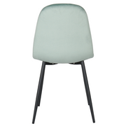 Silla de comedor acero negro terciopelo  Neka