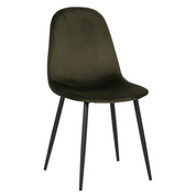 Silla de comedor acero negro terciopelo  Neka