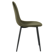 Silla de comedor acero negro terciopelo  Neka