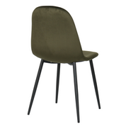Silla de comedor acero negro terciopelo  Neka