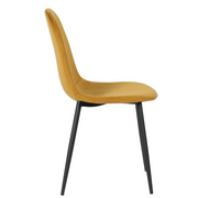 Silla de comedor acero negro terciopelo  Neka
