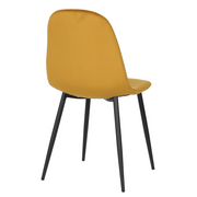 Silla de comedor acero negro terciopelo  Neka