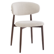 Silla de comedor nórdica nogal tapizado Leisa