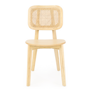 Silla de comedor madera y ratán Horus
