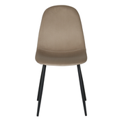 Silla de comedor acero negro terciopelo  Neka