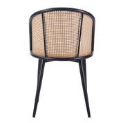 Silla de comedor ratán asiento terciopelo Flavia