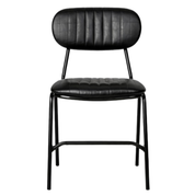 Chaise de salle à manger vintage en semi-cuir Atila