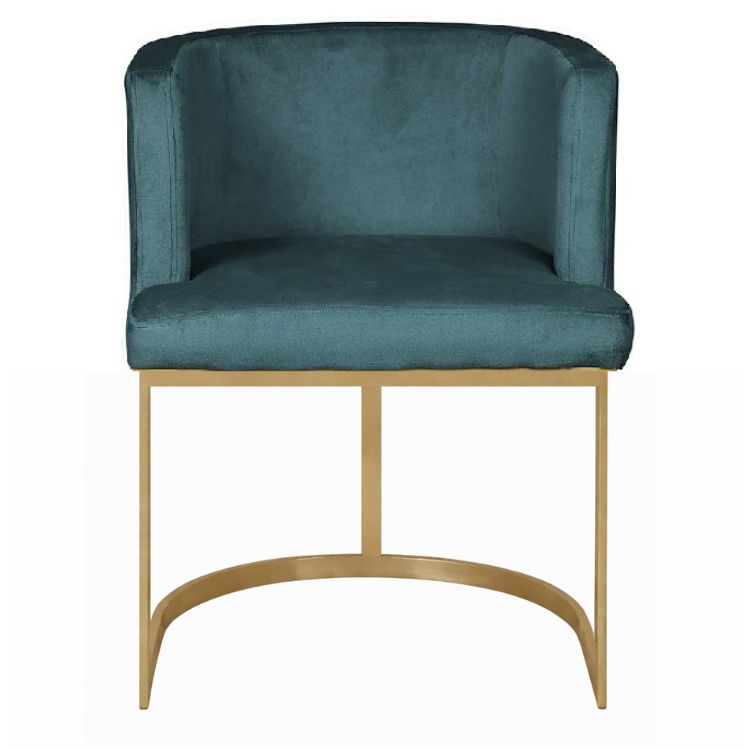 Sillón comedor terciopelo Becker verde