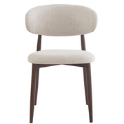 Silla de comedor nórdica nogal tapizado Leisa