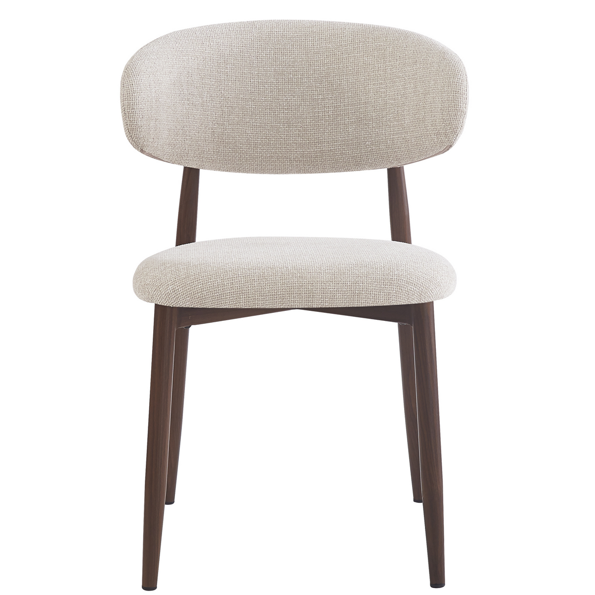 Silla de comedor nórdica nogal tapizado Leisa