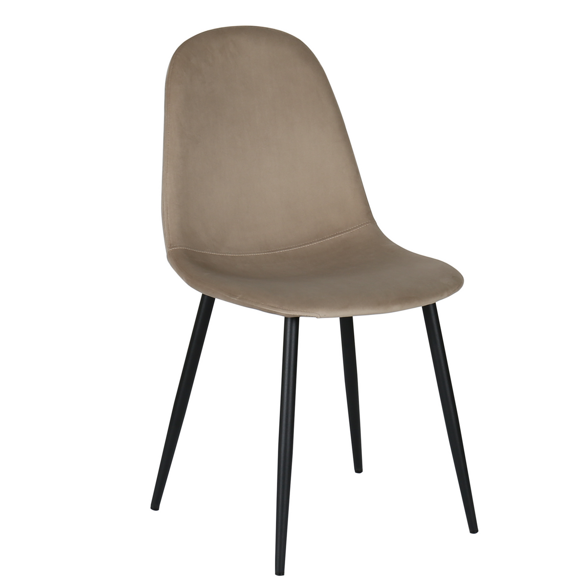 Silla de comedor acero negro terciopelo  Neka