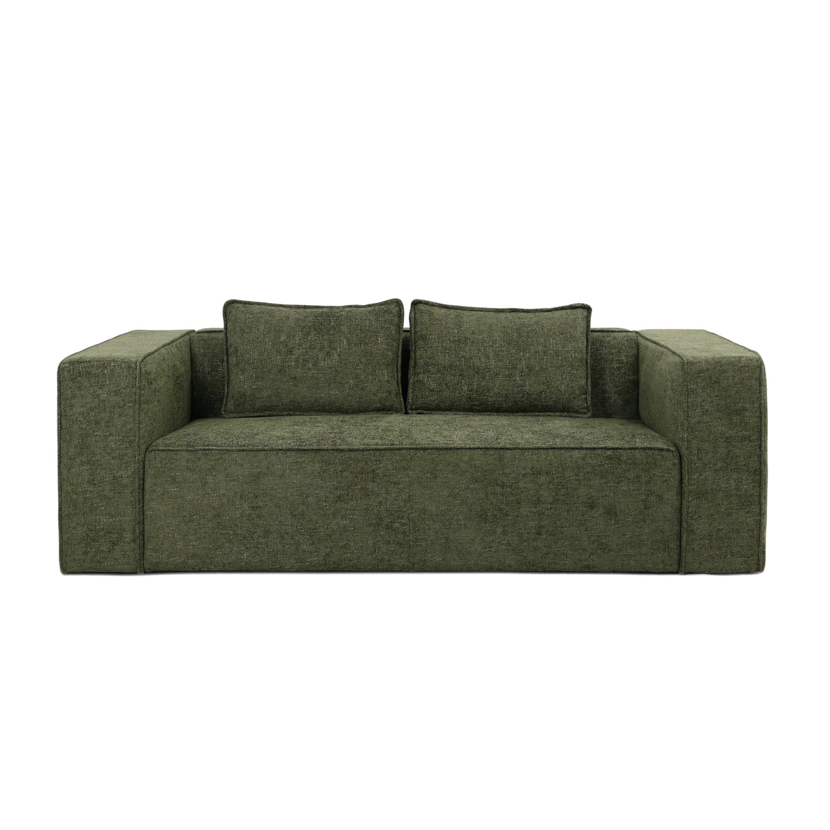 Canapé en chenille vert Mell