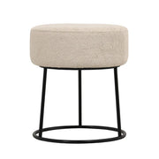 Taburete puff redondo bajo Amel coral