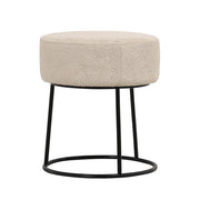 Taburete puff redondo bajo Amel coral