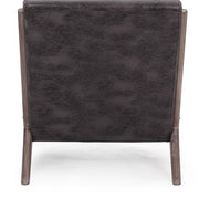Sillón vintage tejido marrón envejecido Lotus