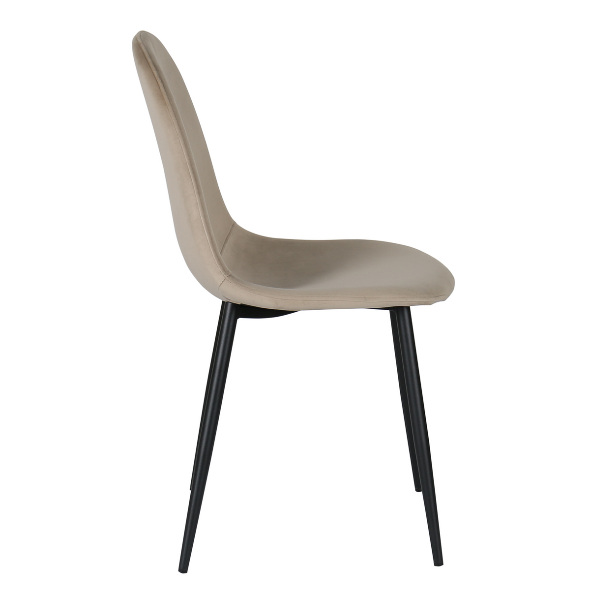 Silla de comedor acero negro terciopelo  Neka